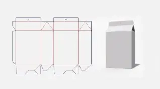 BCC-007-牛奶盒型糊底吊卡盒(卡紙、F浪)