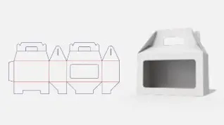 BHH-016-插底山屋型手提盒(卡紙)