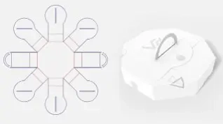 BHH-028-盤式八角圓把手提盒(卡紙、F浪)